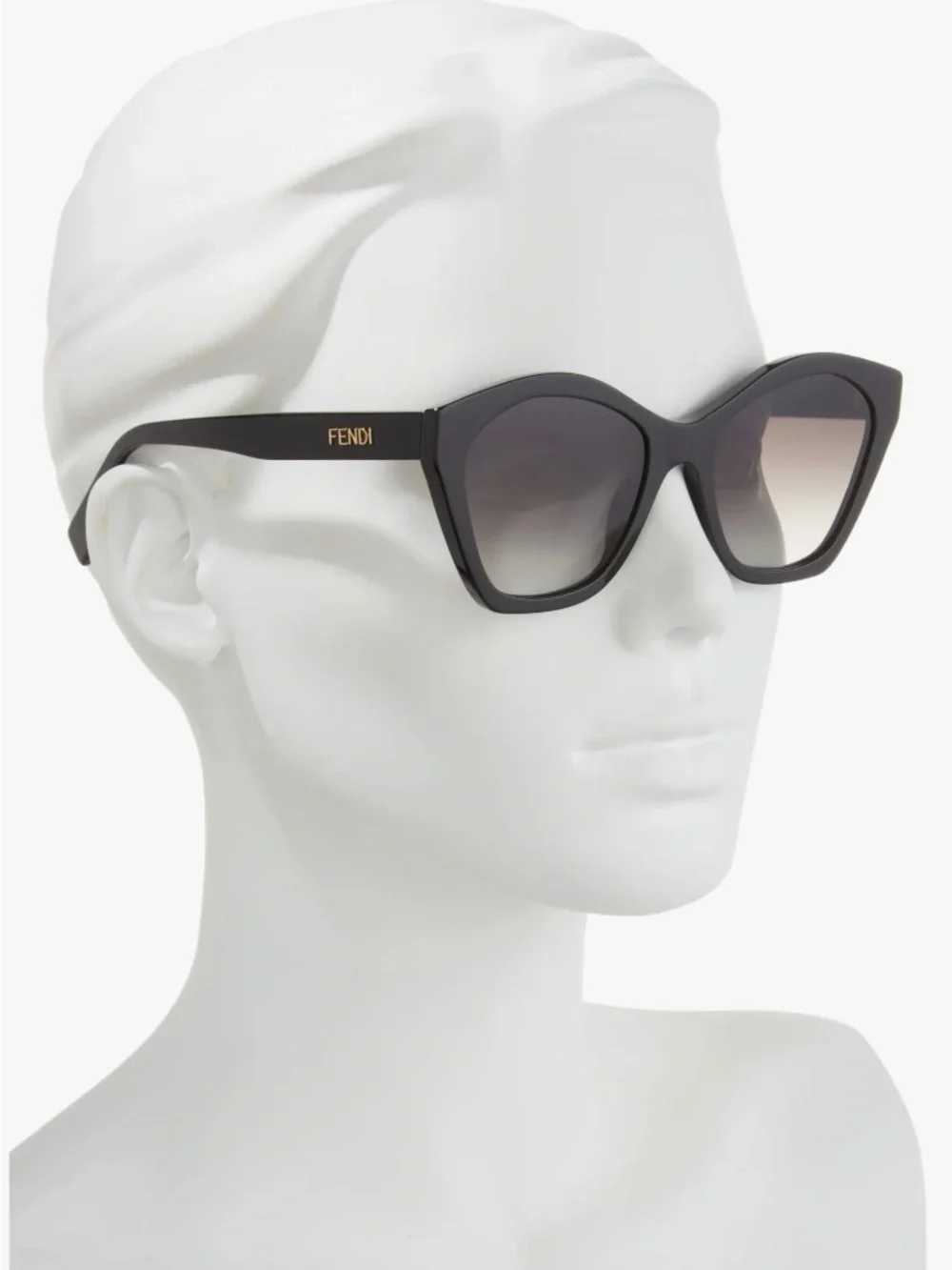 Fendi Black Sunglasses - Lettering 52mm Square - like new!